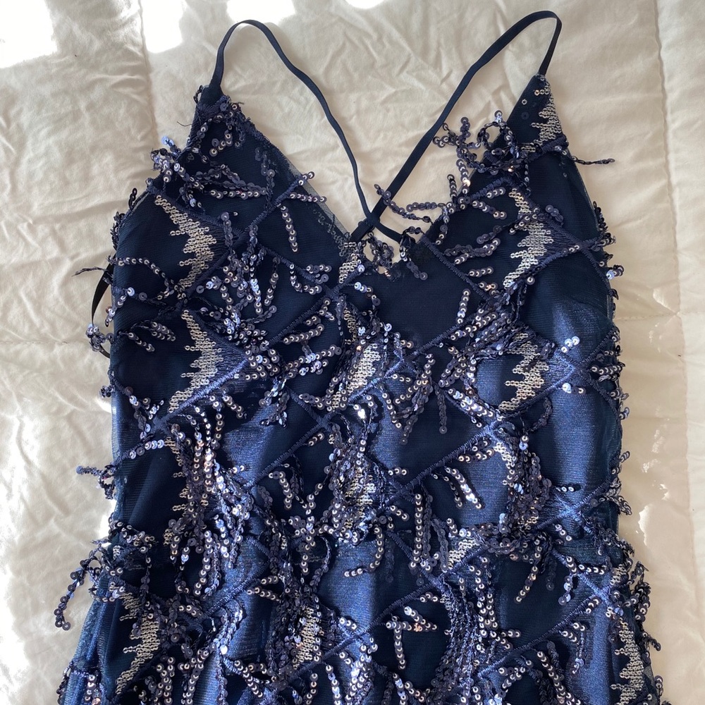 BLUE SEQUIN DRESS - Picture 2 of 6